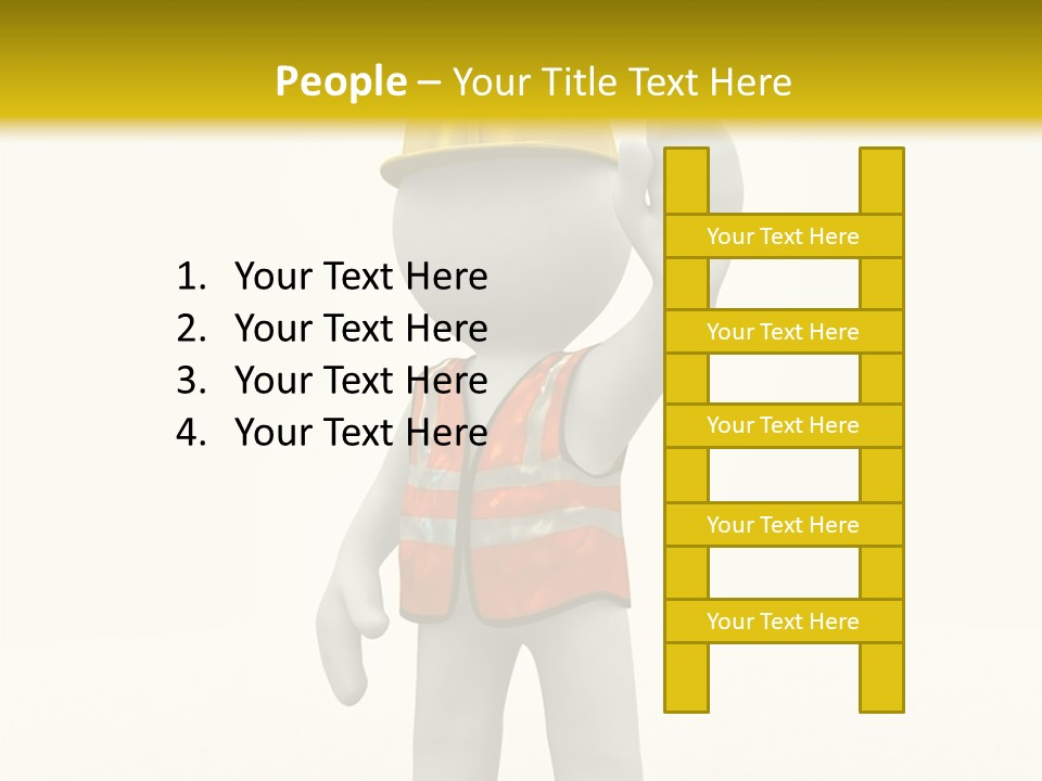 3D Human At A Stop Pose PowerPoint Template