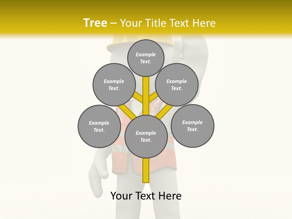 3D Human At A Stop Pose PowerPoint Template