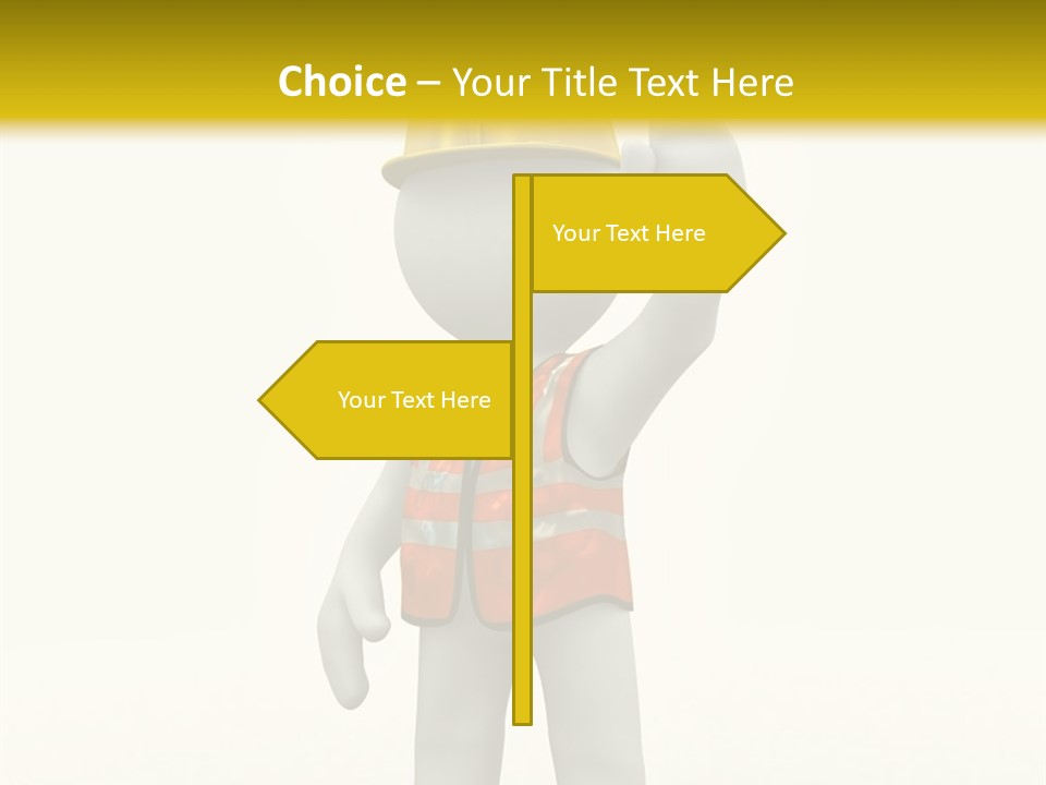 3D Human At A Stop Pose PowerPoint Template