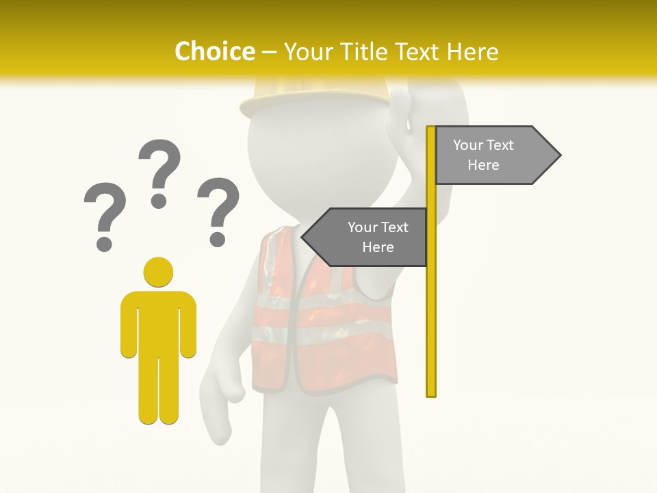 3D Human At A Stop Pose PowerPoint Template