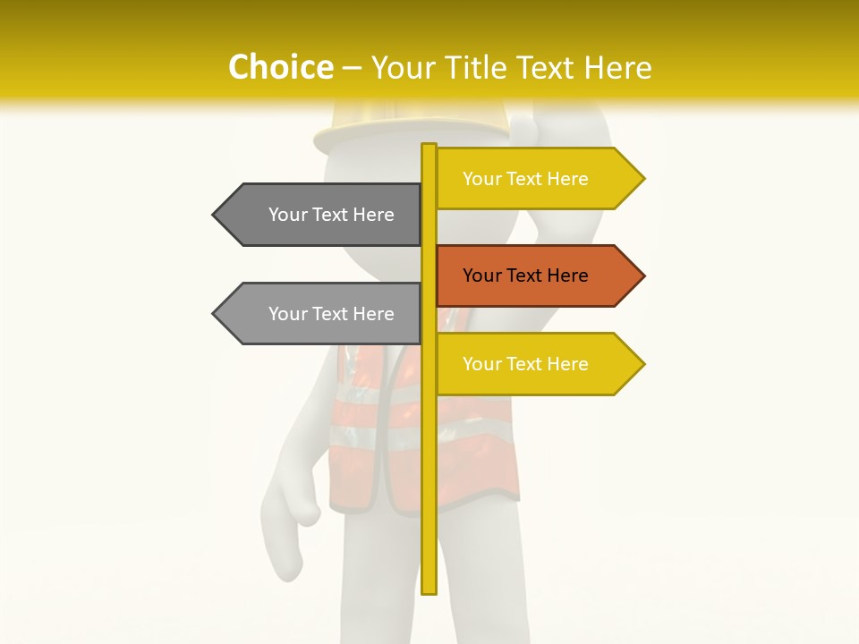3D Human At A Stop Pose PowerPoint Template