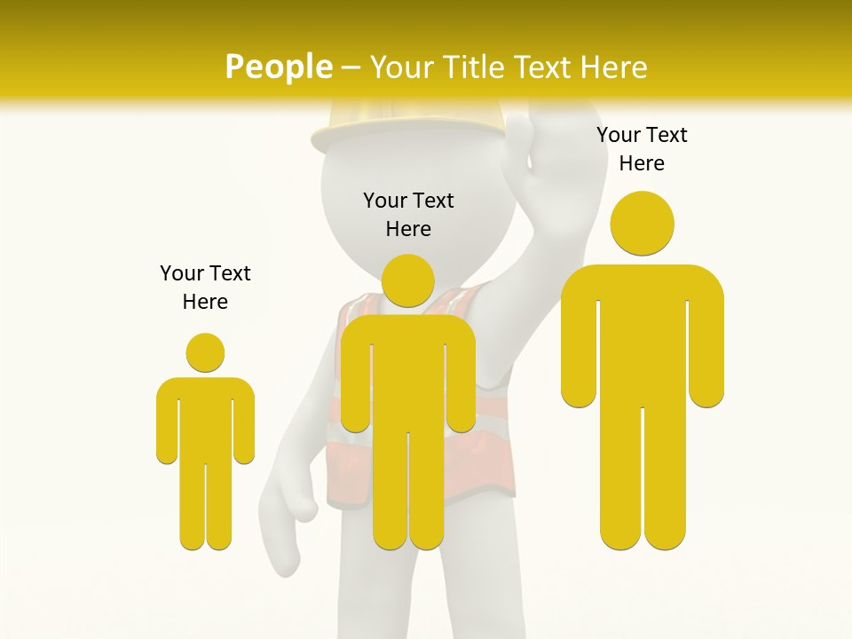 3D Human At A Stop Pose PowerPoint Template