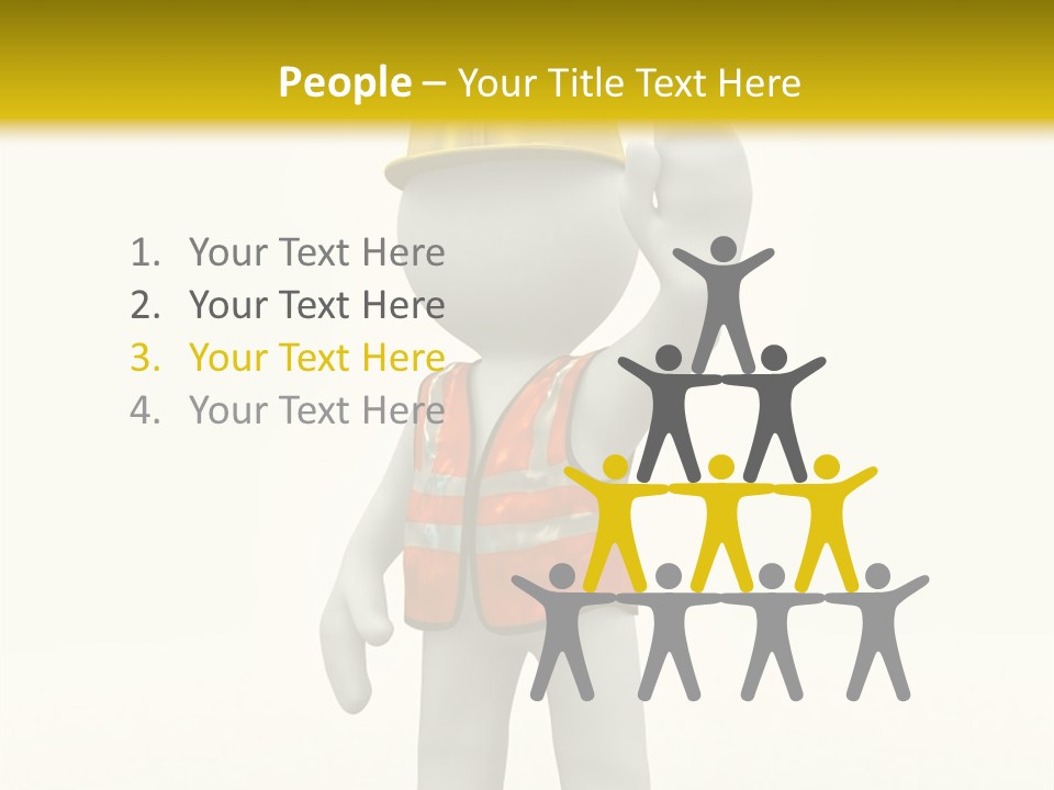 3D Human At A Stop Pose PowerPoint Template