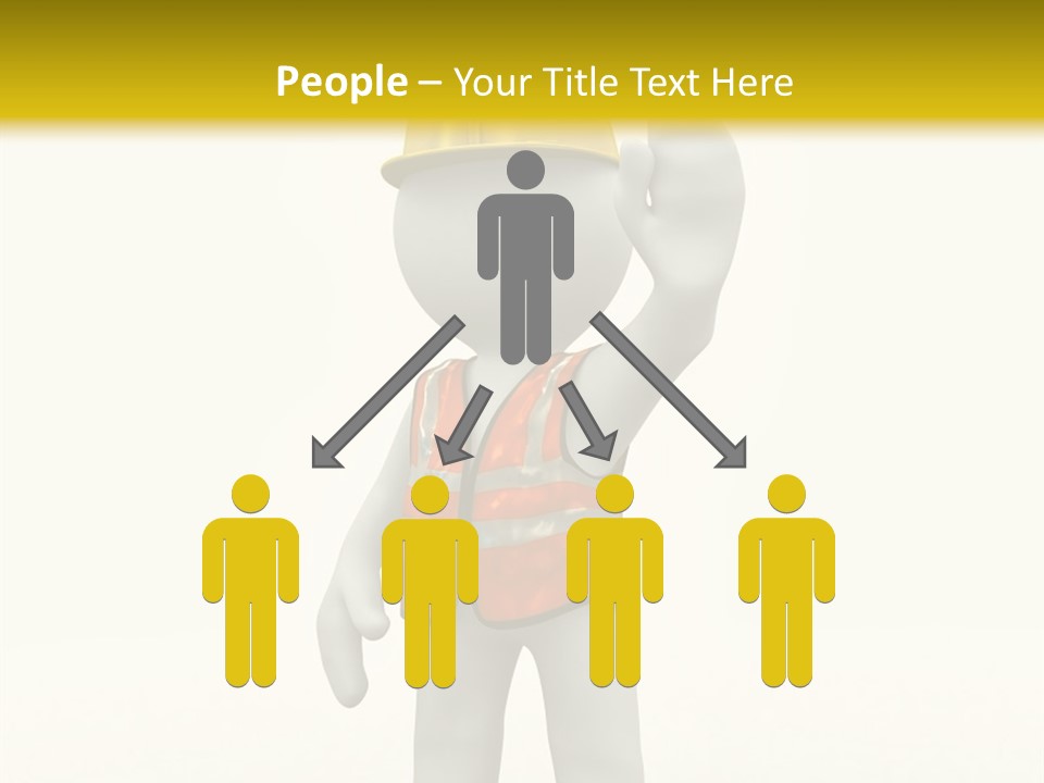 3D Human At A Stop Pose PowerPoint Template