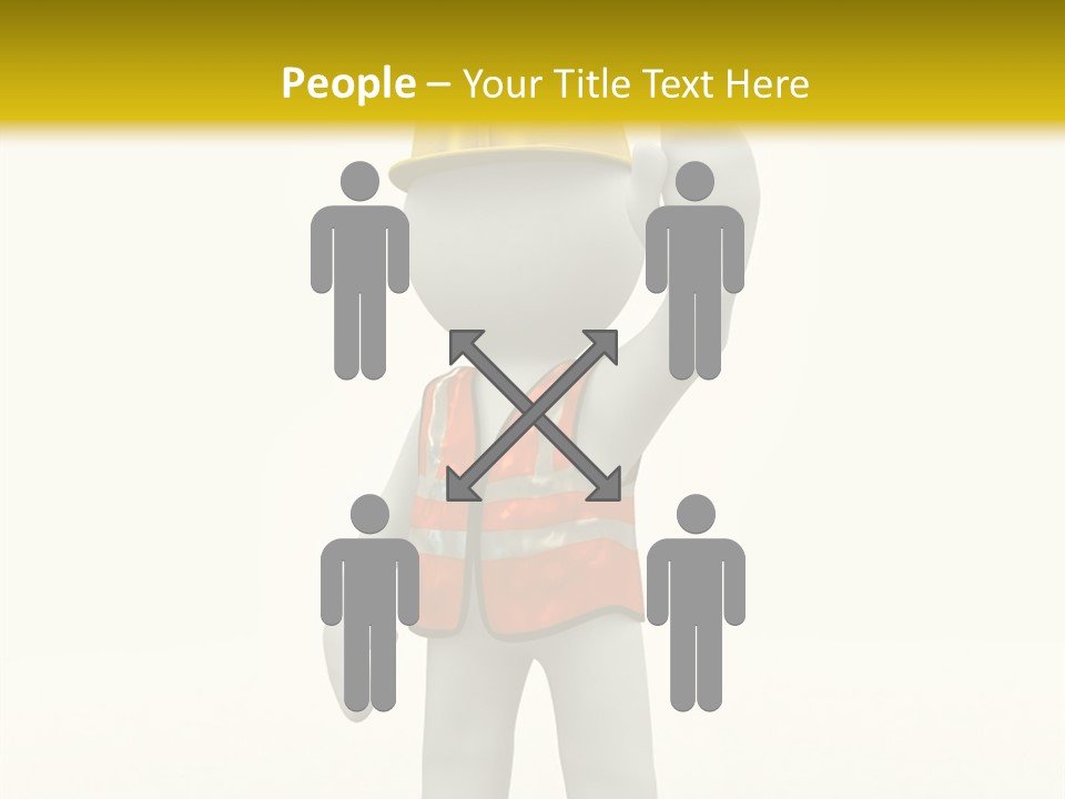 3D Human At A Stop Pose PowerPoint Template