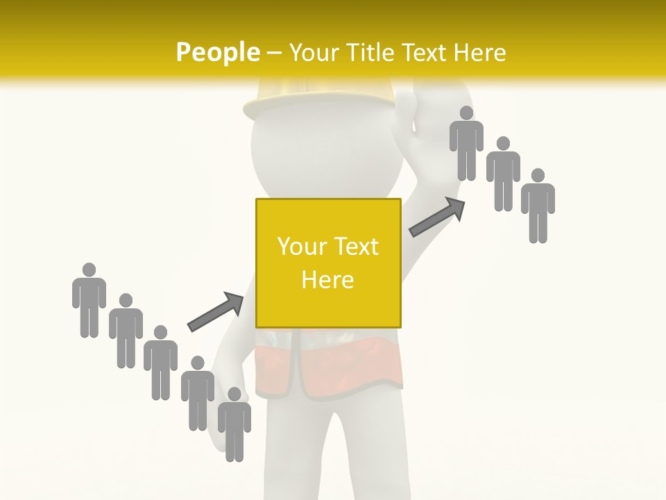 3D Human At A Stop Pose PowerPoint Template