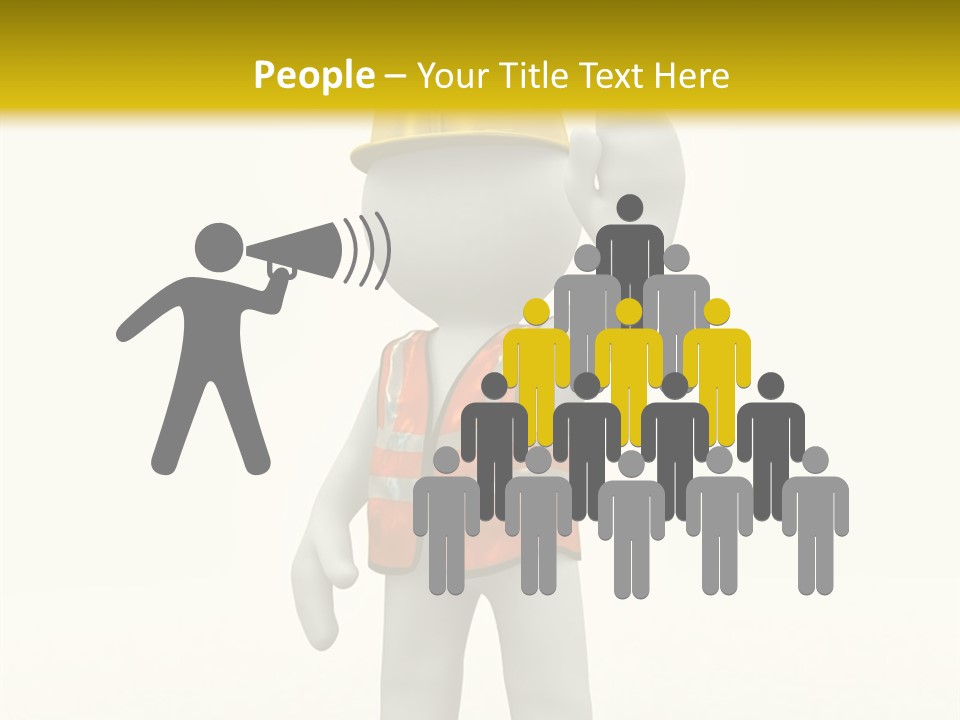 3D Human At A Stop Pose PowerPoint Template