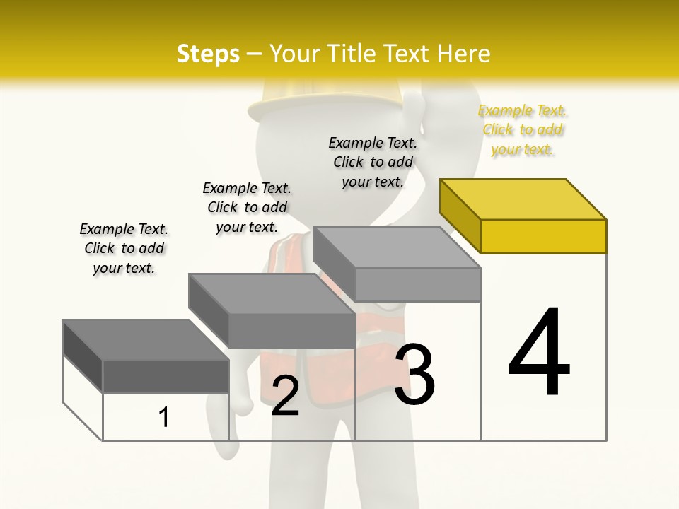 3D Human At A Stop Pose PowerPoint Template