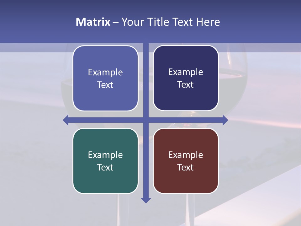 Two Glasses Of Red Wine Sitting On A Ledge Over Looking The Beach, Ocean And Beautiful Sunset. PowerPoint Template