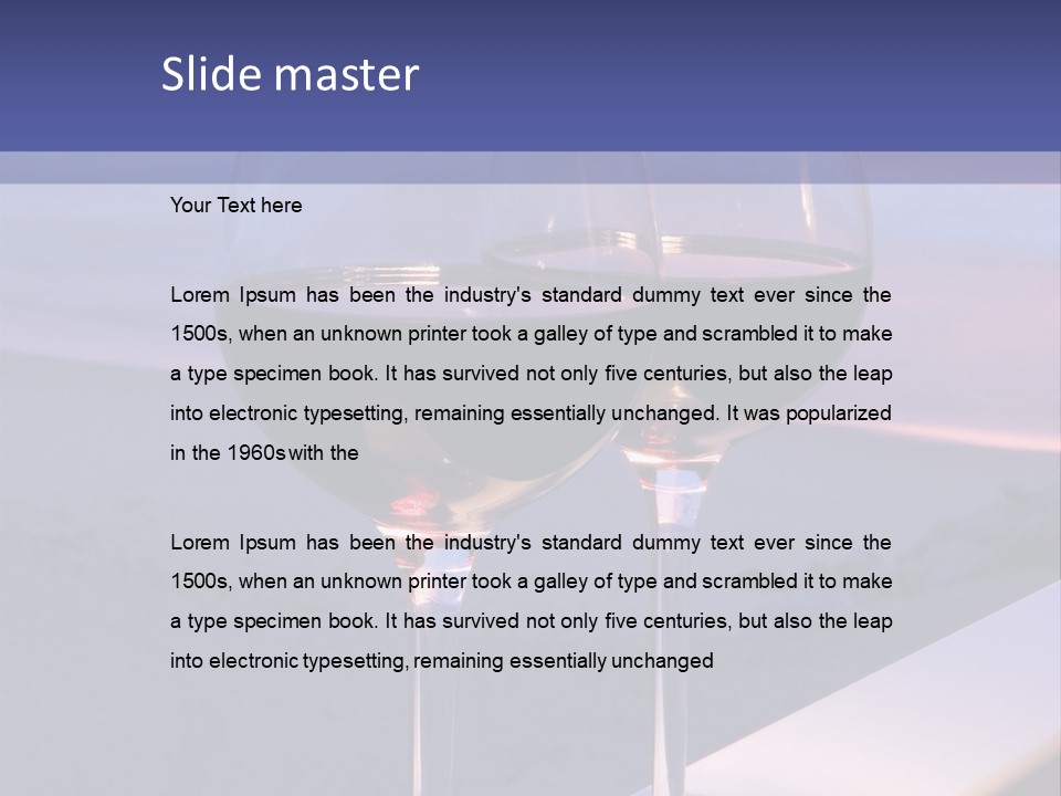 Two Glasses Of Red Wine Sitting On A Ledge Over Looking The Beach, Ocean And Beautiful Sunset. PowerPoint Template