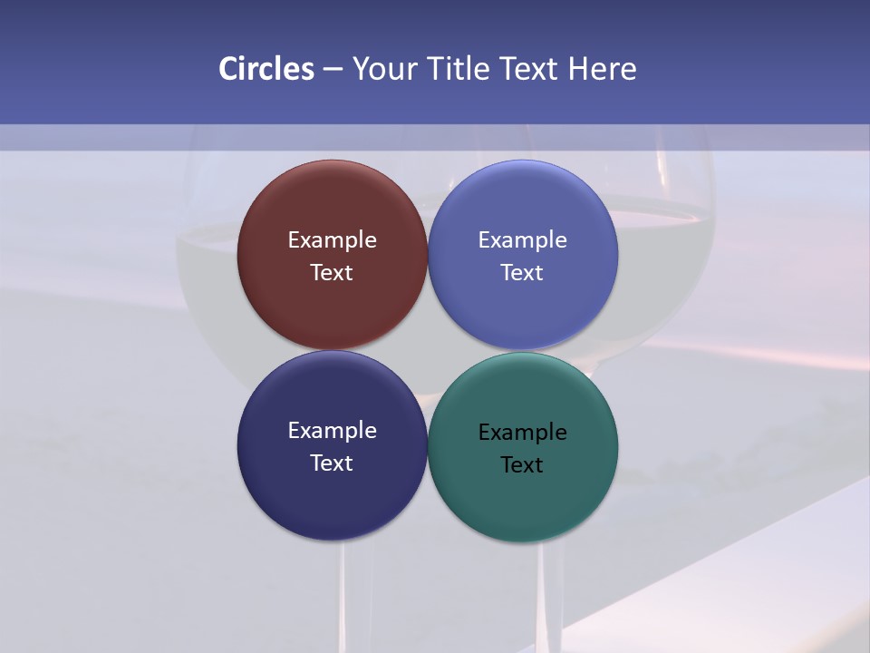 Two Glasses Of Red Wine Sitting On A Ledge Over Looking The Beach, Ocean And Beautiful Sunset. PowerPoint Template