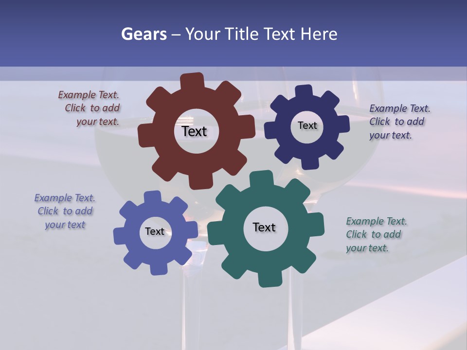 Two Glasses Of Red Wine Sitting On A Ledge Over Looking The Beach, Ocean And Beautiful Sunset. PowerPoint Template