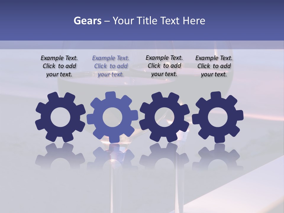 Two Glasses Of Red Wine Sitting On A Ledge Over Looking The Beach, Ocean And Beautiful Sunset. PowerPoint Template