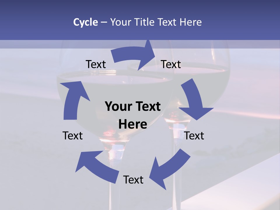 Two Glasses Of Red Wine Sitting On A Ledge Over Looking The Beach, Ocean And Beautiful Sunset. PowerPoint Template