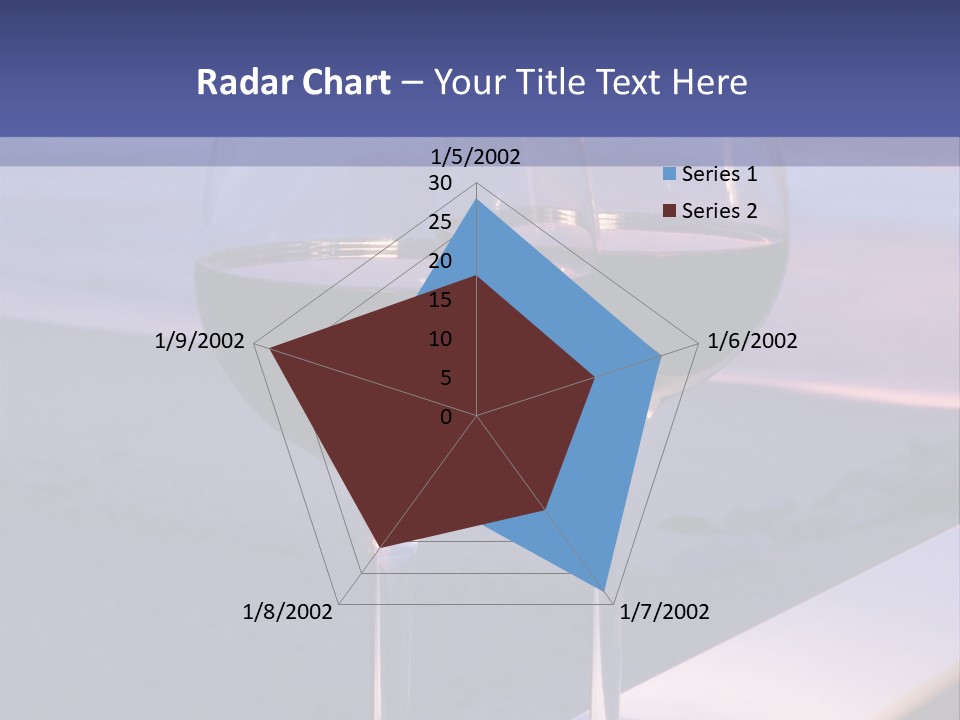 Two Glasses Of Red Wine Sitting On A Ledge Over Looking The Beach, Ocean And Beautiful Sunset. PowerPoint Template