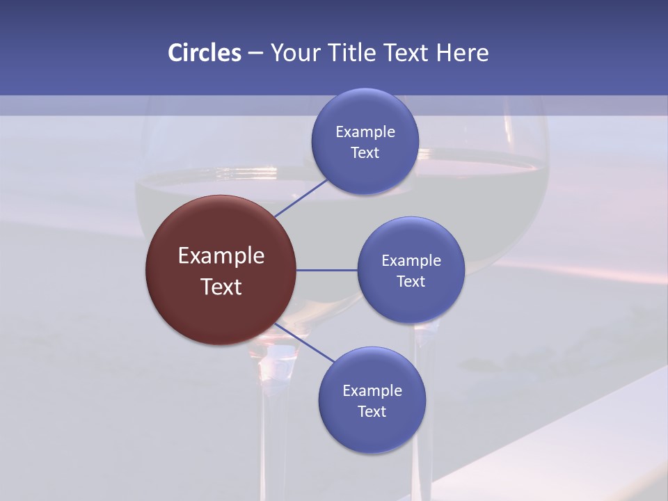 Two Glasses Of Red Wine Sitting On A Ledge Over Looking The Beach, Ocean And Beautiful Sunset. PowerPoint Template