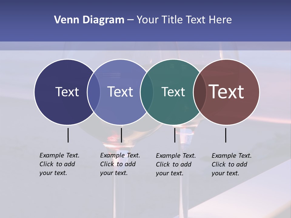 Two Glasses Of Red Wine Sitting On A Ledge Over Looking The Beach, Ocean And Beautiful Sunset. PowerPoint Template