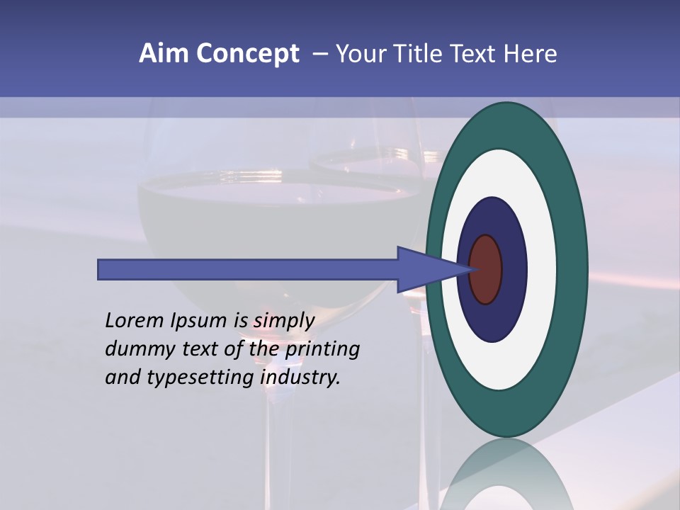 Two Glasses Of Red Wine Sitting On A Ledge Over Looking The Beach, Ocean And Beautiful Sunset. PowerPoint Template