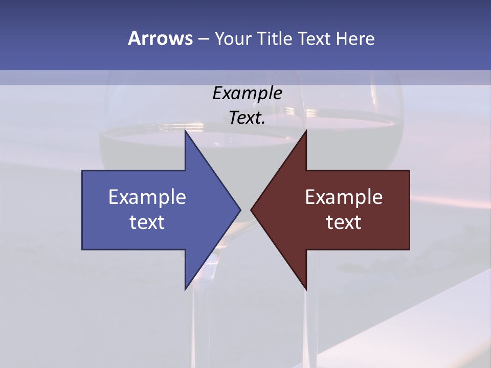 Two Glasses Of Red Wine Sitting On A Ledge Over Looking The Beach, Ocean And Beautiful Sunset. PowerPoint Template