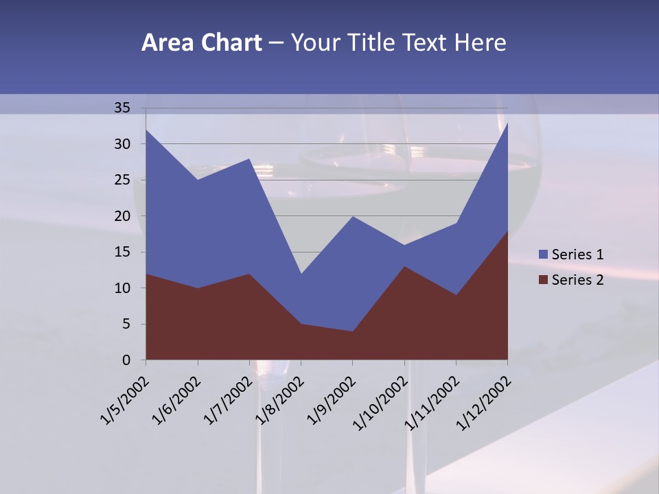 Two Glasses Of Red Wine Sitting On A Ledge Over Looking The Beach, Ocean And Beautiful Sunset. PowerPoint Template