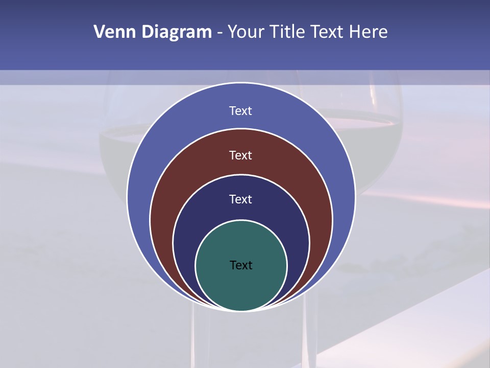Two Glasses Of Red Wine Sitting On A Ledge Over Looking The Beach, Ocean And Beautiful Sunset. PowerPoint Template