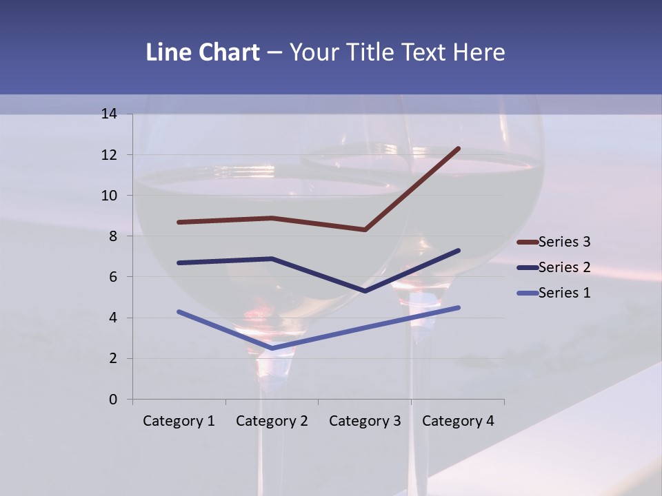Two Glasses Of Red Wine Sitting On A Ledge Over Looking The Beach, Ocean And Beautiful Sunset. PowerPoint Template