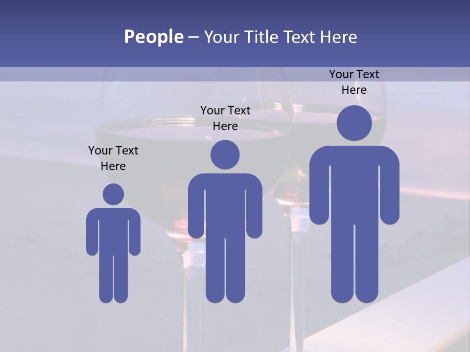 Two Glasses Of Red Wine Sitting On A Ledge Over Looking The Beach, Ocean And Beautiful Sunset. PowerPoint Template