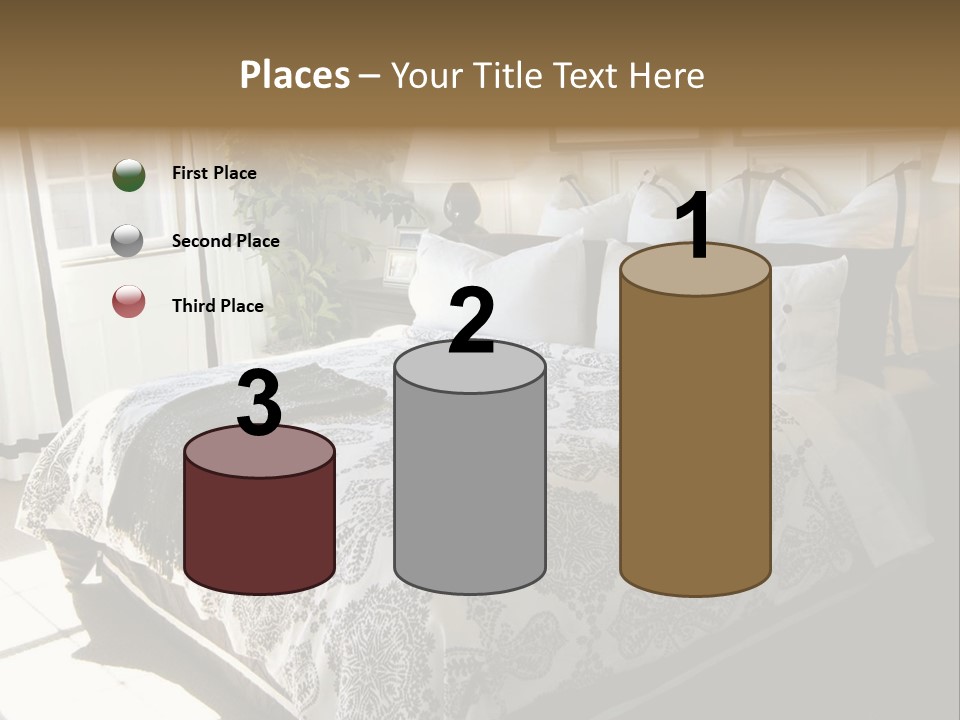 Beautiful Showcase Bedroom Interior PowerPoint Template