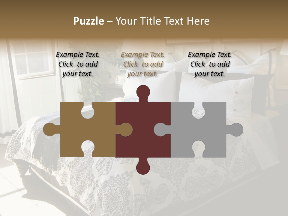 Beautiful Showcase Bedroom Interior PowerPoint Template