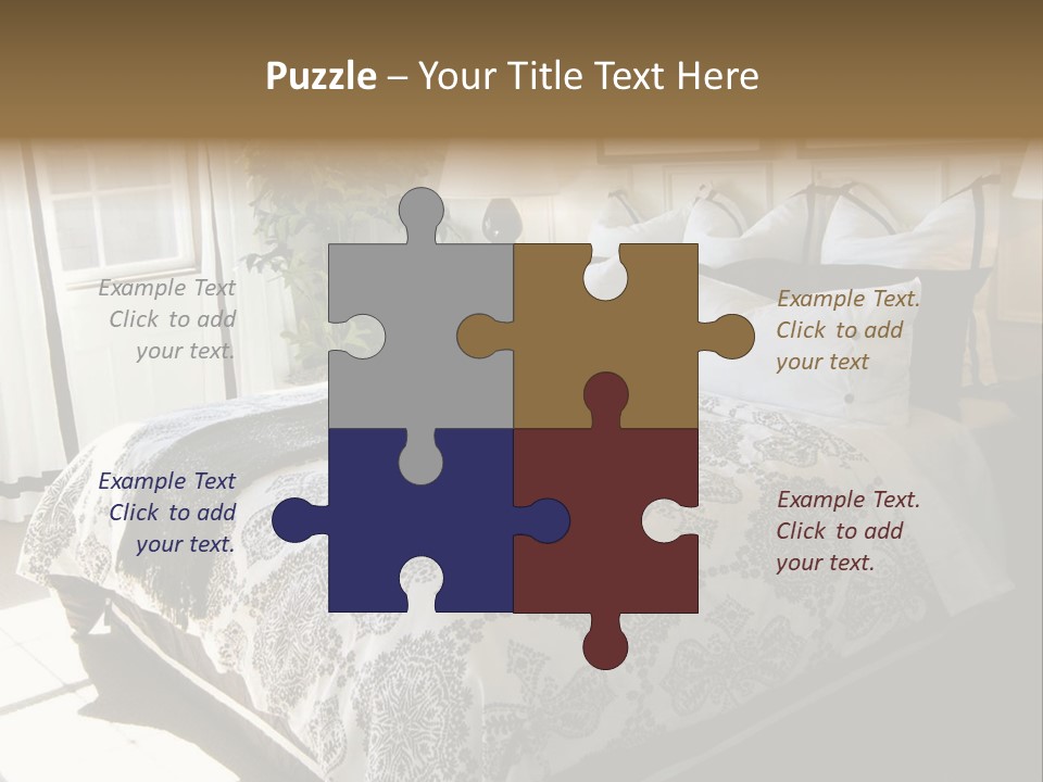 Beautiful Showcase Bedroom Interior PowerPoint Template