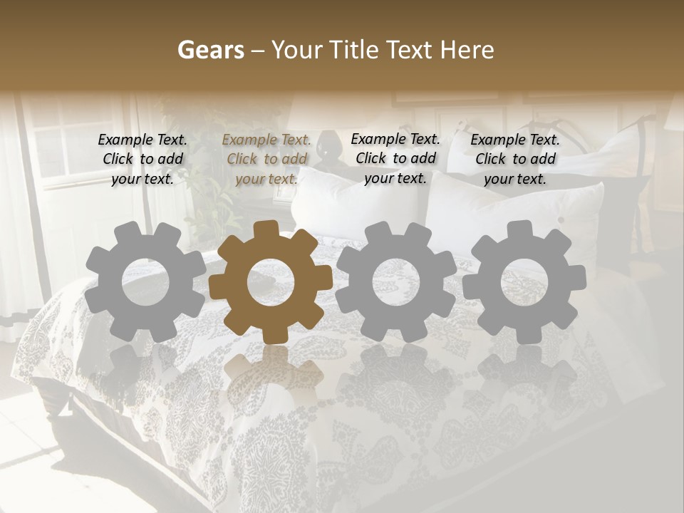 Beautiful Showcase Bedroom Interior PowerPoint Template