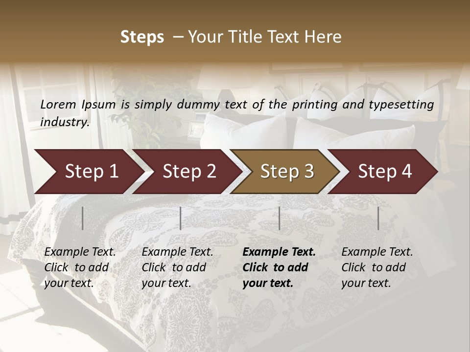 Beautiful Showcase Bedroom Interior PowerPoint Template