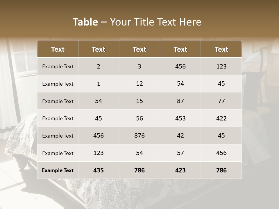 Beautiful Showcase Bedroom Interior PowerPoint Template