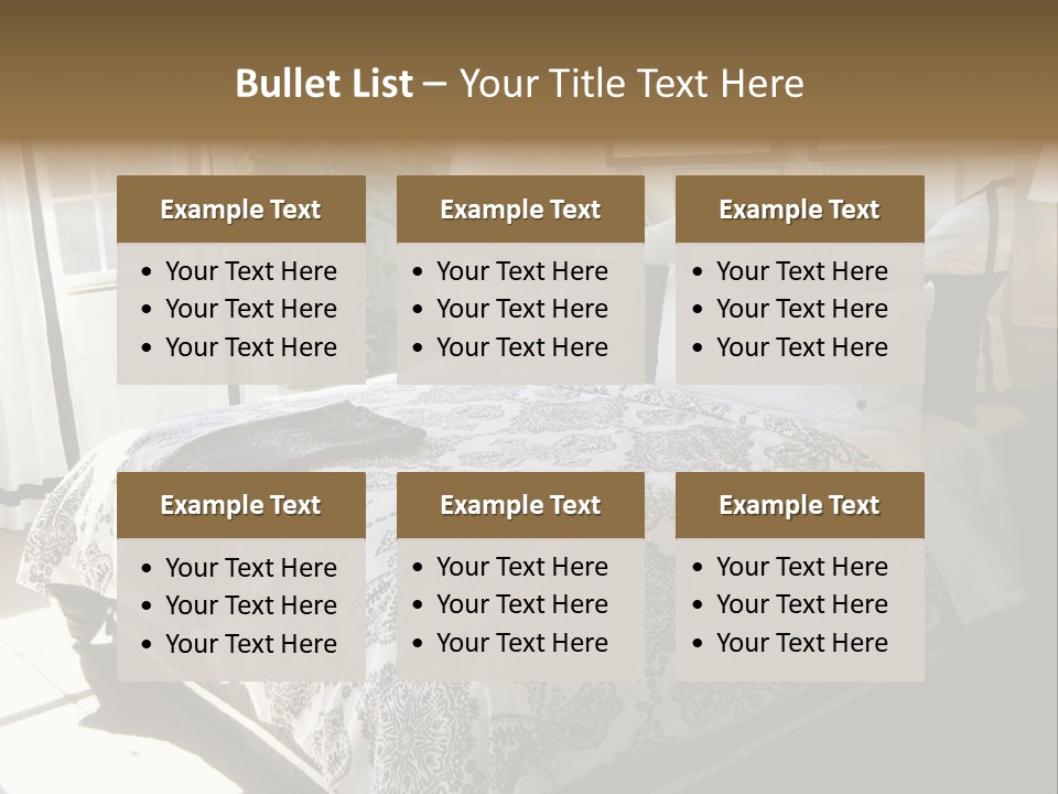 Beautiful Showcase Bedroom Interior PowerPoint Template