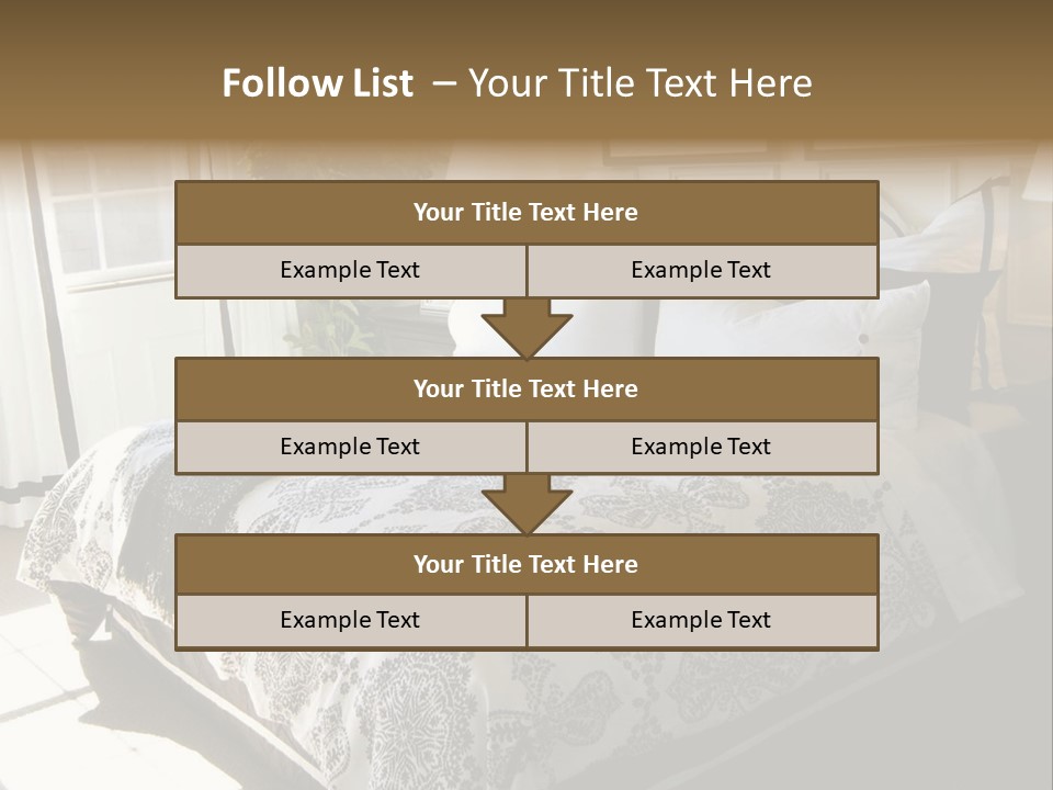 Beautiful Showcase Bedroom Interior PowerPoint Template