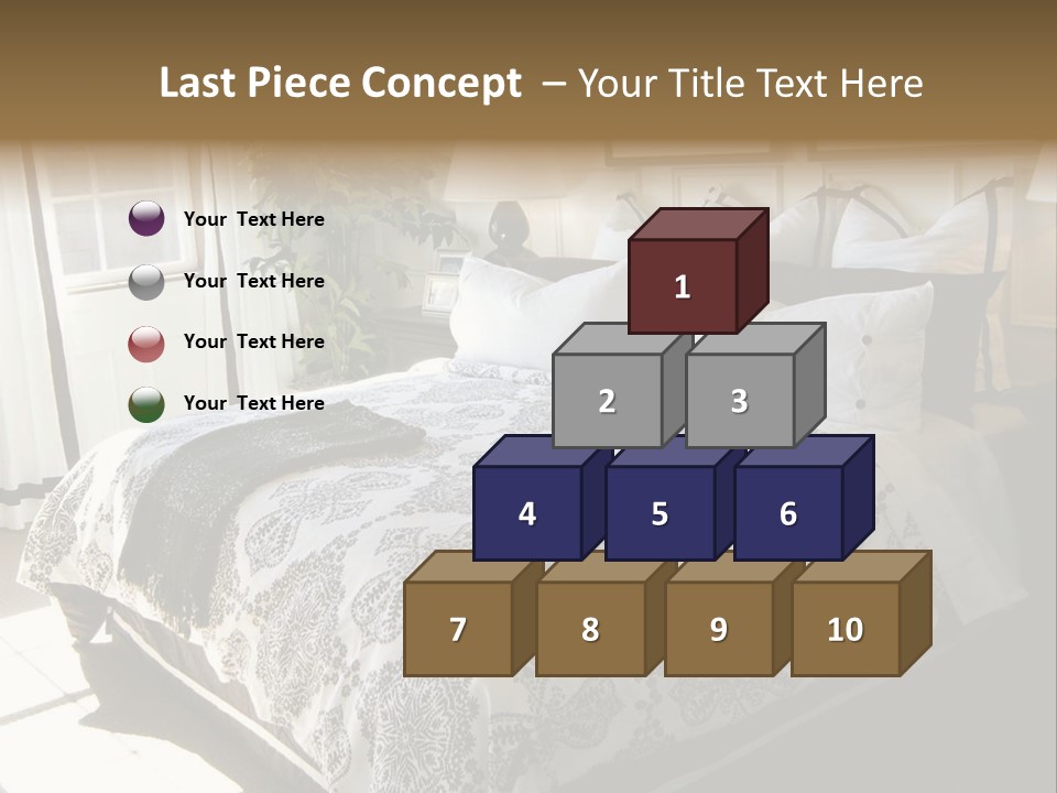 Beautiful Showcase Bedroom Interior PowerPoint Template