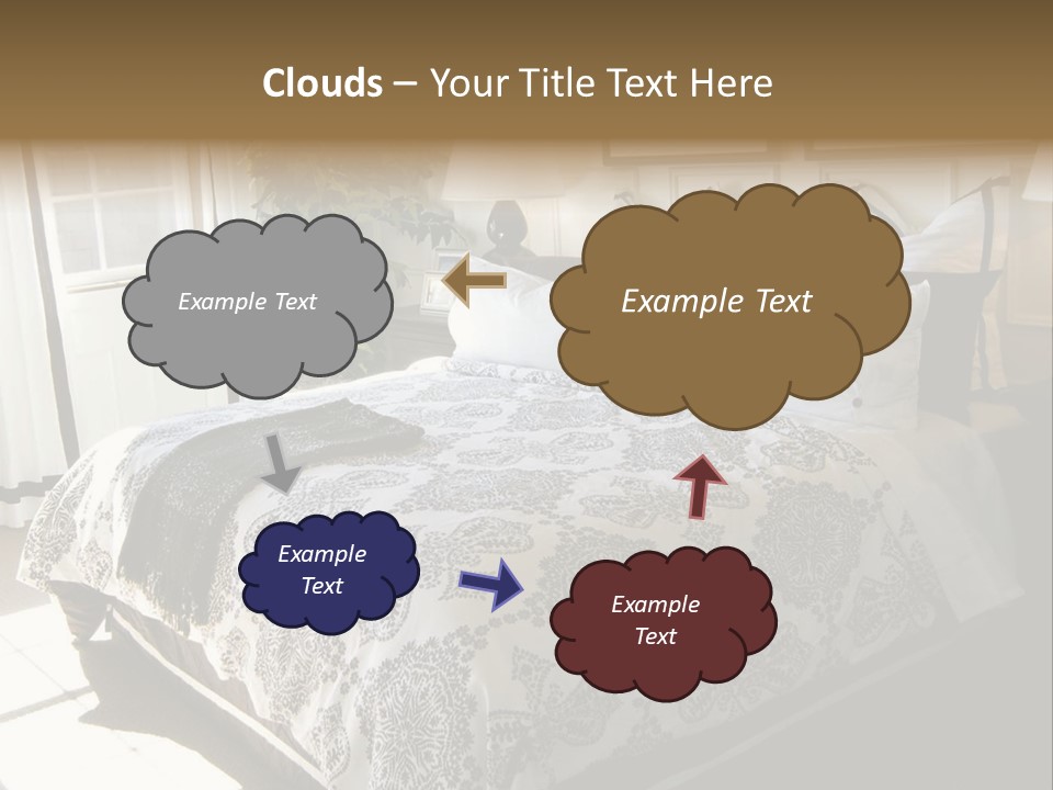 Beautiful Showcase Bedroom Interior PowerPoint Template