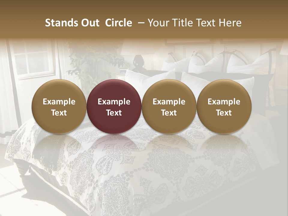 Beautiful Showcase Bedroom Interior PowerPoint Template