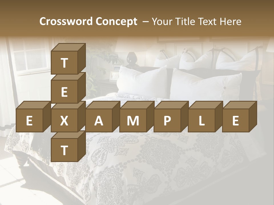 Beautiful Showcase Bedroom Interior PowerPoint Template