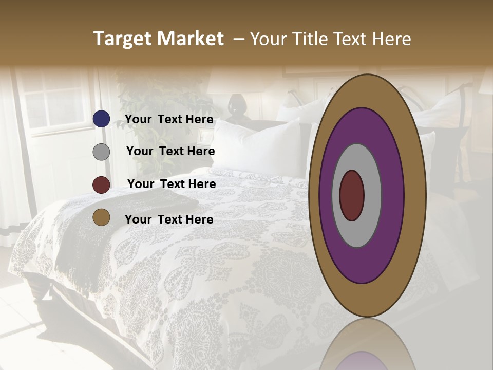 Beautiful Showcase Bedroom Interior PowerPoint Template