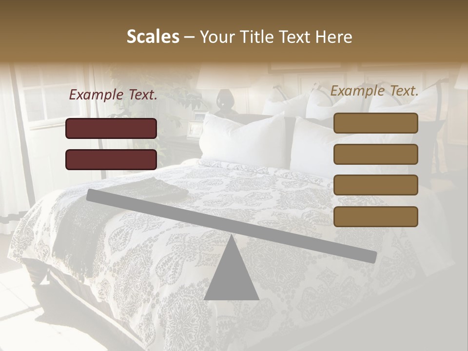 Beautiful Showcase Bedroom Interior PowerPoint Template