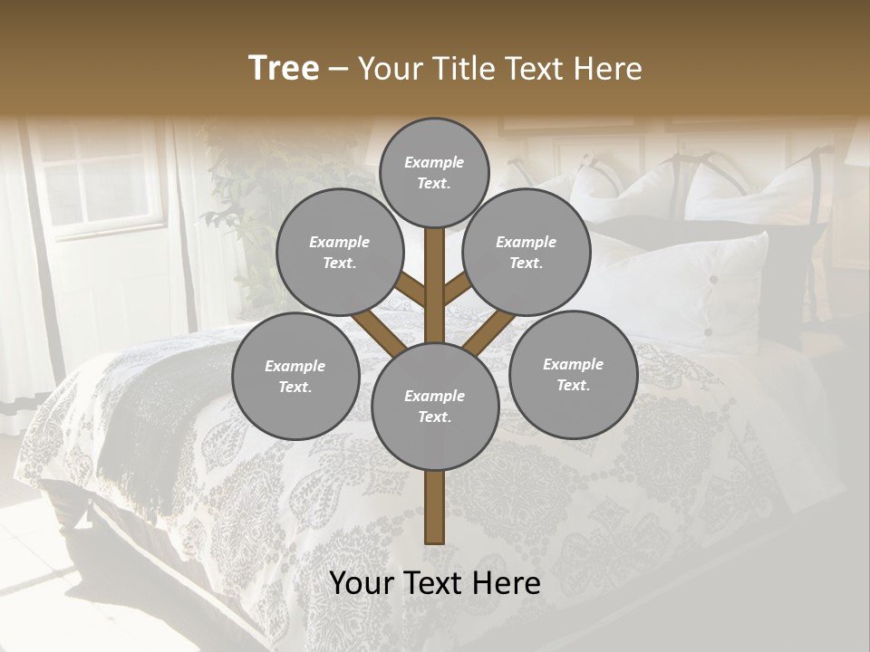 Beautiful Showcase Bedroom Interior PowerPoint Template