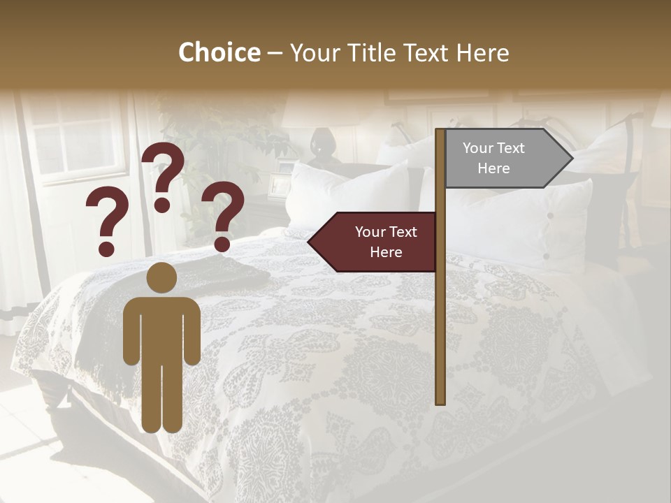 Beautiful Showcase Bedroom Interior PowerPoint Template