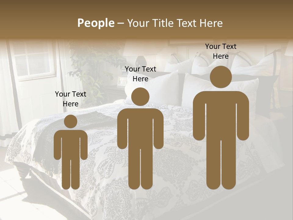 Beautiful Showcase Bedroom Interior PowerPoint Template