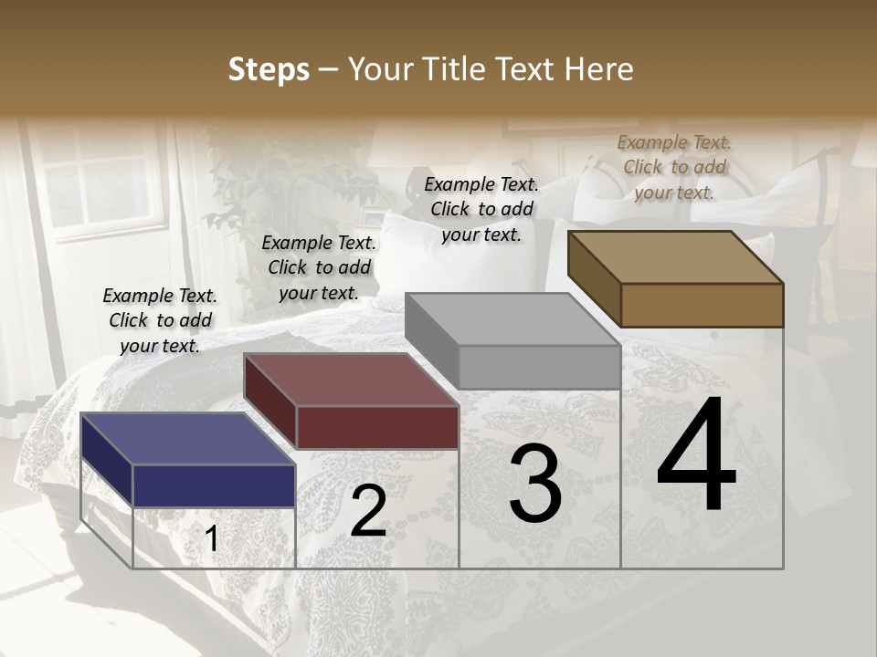 Beautiful Showcase Bedroom Interior PowerPoint Template