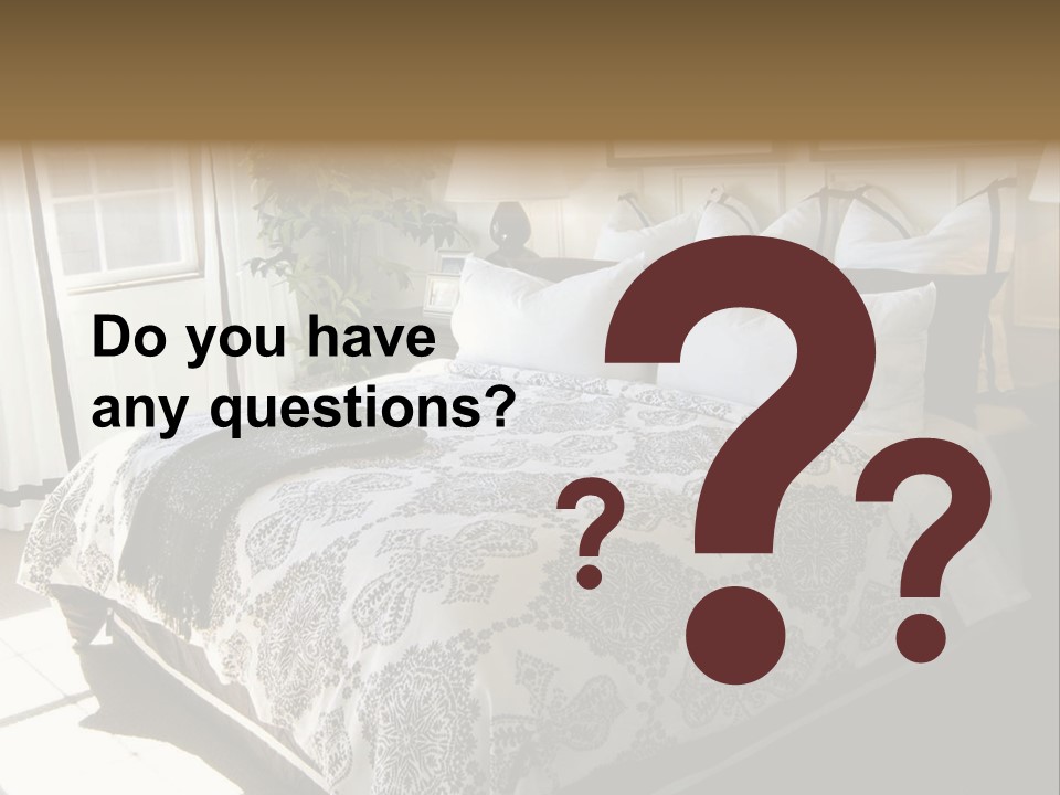 Beautiful Showcase Bedroom Interior PowerPoint Template