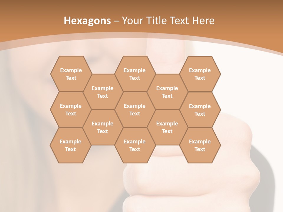 A Woman Giving A Thumbs Up With A Brown Background PowerPoint Template