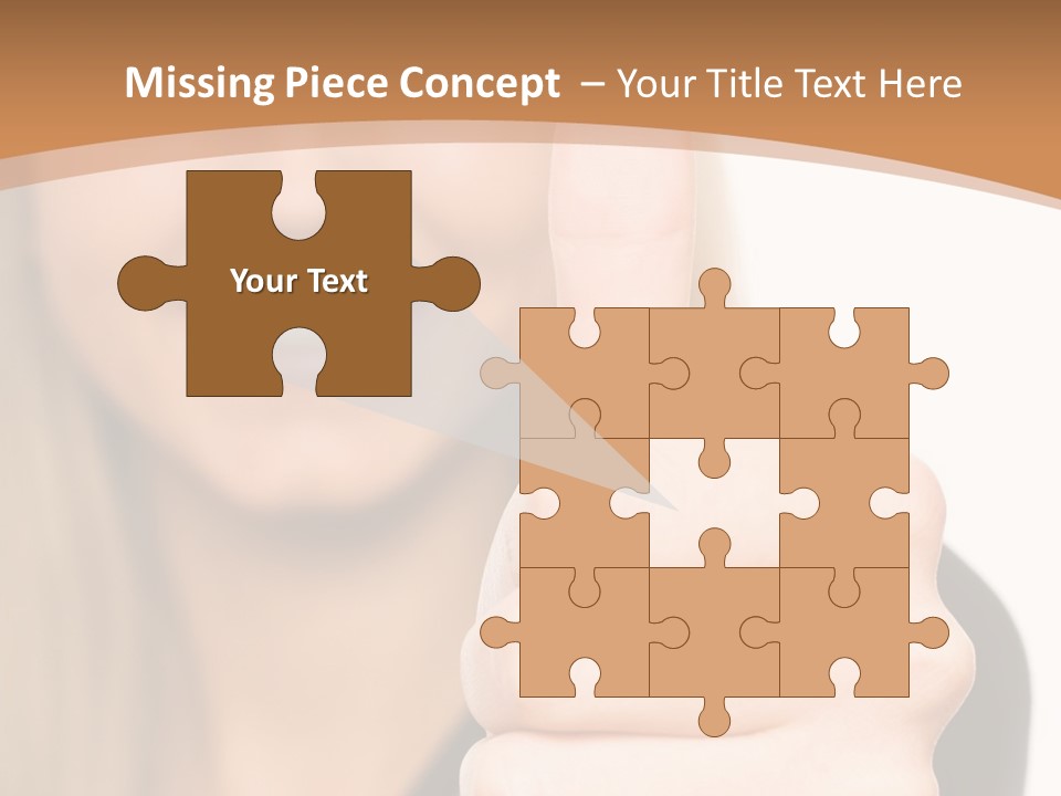 A Woman Giving A Thumbs Up With A Brown Background PowerPoint Template