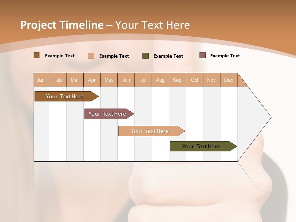 A Woman Giving A Thumbs Up With A Brown Background PowerPoint Template