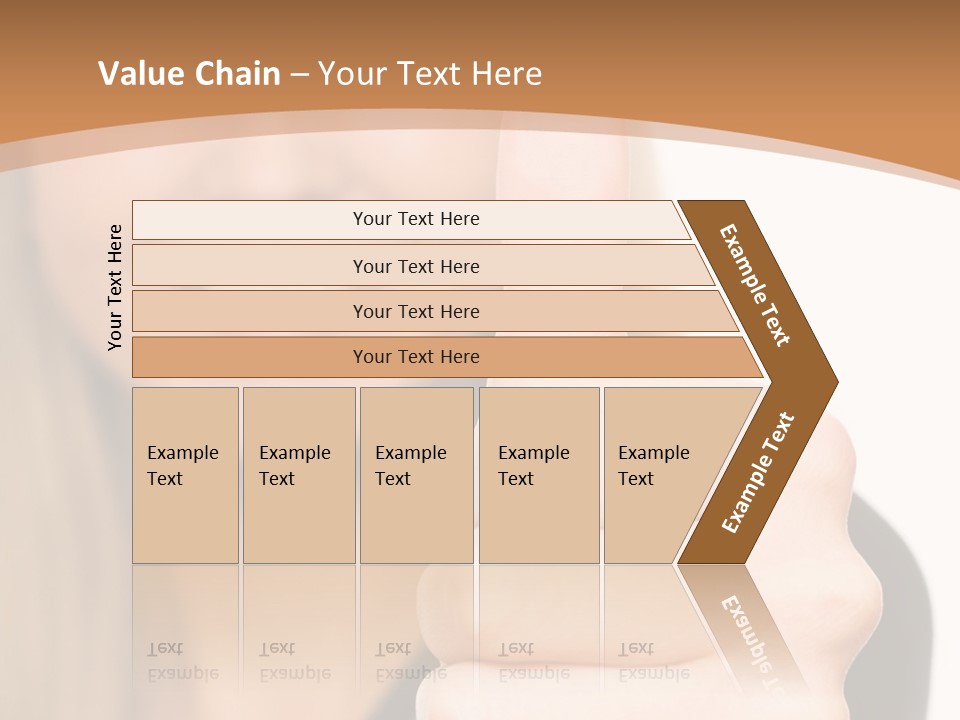 A Woman Giving A Thumbs Up With A Brown Background PowerPoint Template